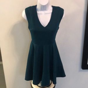 Dark blue green skater dress